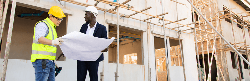 men on a construction site